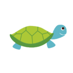 A cartoon of a turtle
