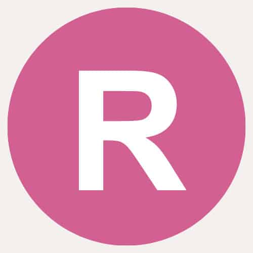 R Letter Round Pink Image