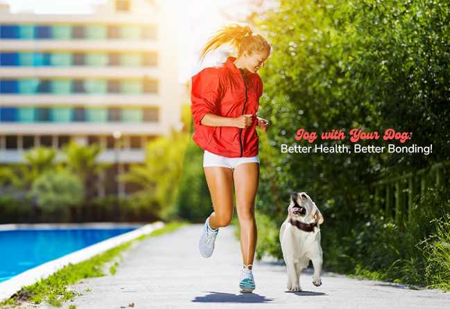 Girl Doing Jogging With Her Dog