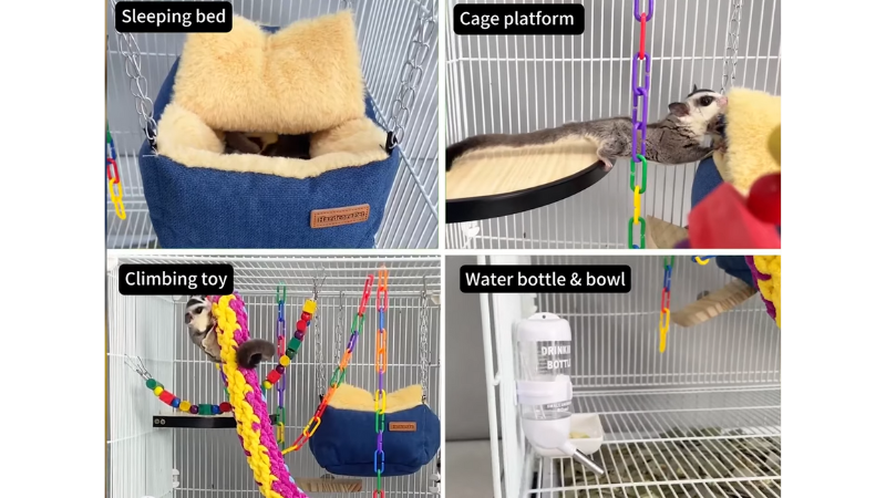 a sugur glider cages with 4 step
