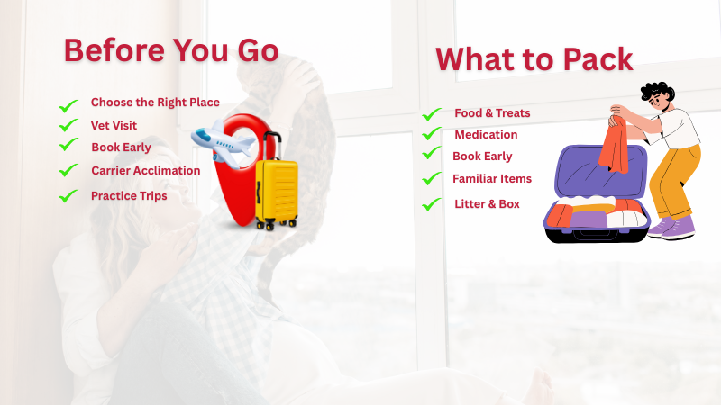 Before you go and what to pack when preparing your cat for safe and comfortable boarding
