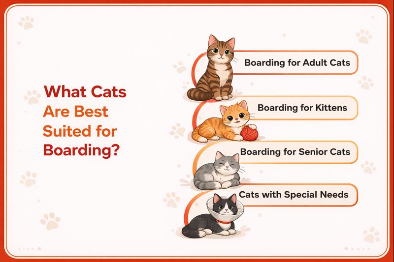 what cats are the best for the boarding explained in details by 4 setps