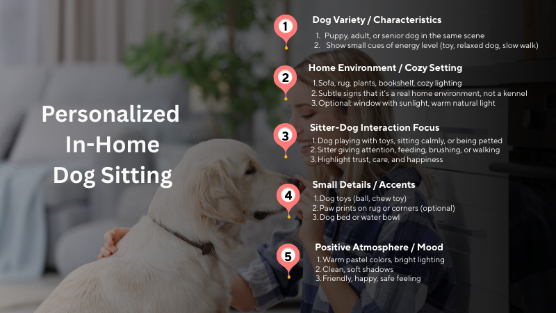 personal in home dog sitting in 5 steps epxalin in details