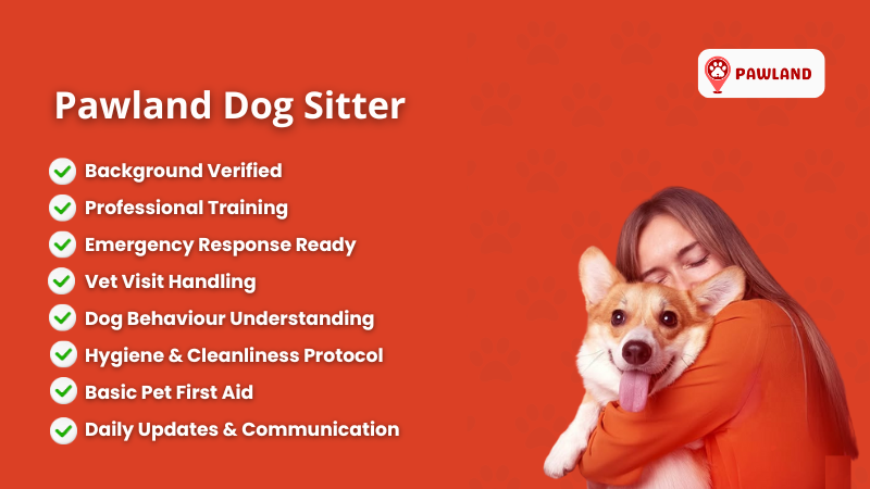 Pawland trained and verified dog sitter providing safe, reliable, and professional pet care services.