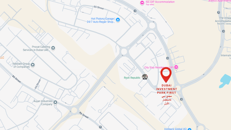 dubai investment park location google map image