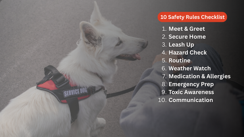 Dog sitting safety checklist with 10 essential steps