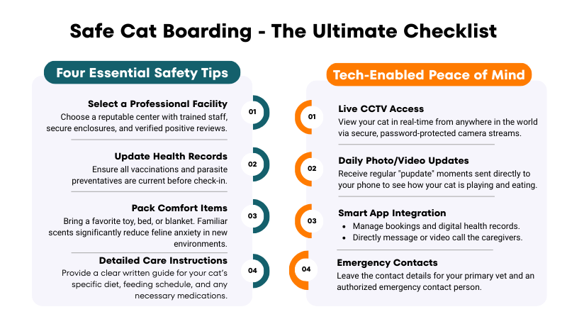 safe cat boarding - the ultimate check list