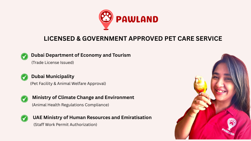 Image showing full list of Pawland certifications and government approvals