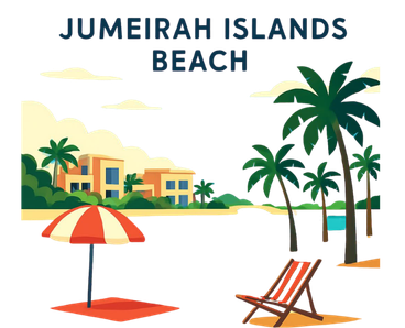 jumirah islands beach cartoon view