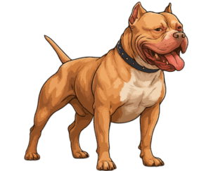 American Pit Bull Terrier cartoon picture