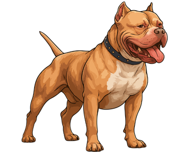 American Pit Bull Terrier cartoon picture