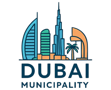 dubai hotel and burj kholifa cartoon image of dubai municipality