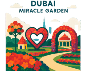 dubai miracle garden cartoon picture