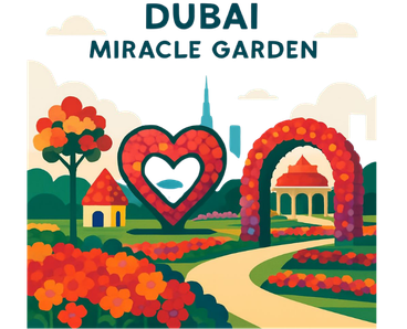 dubai miracle garden cartoon picture