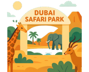 Dubai Safari Park full view with gate