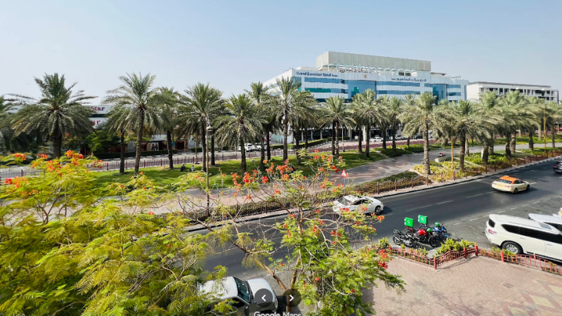 Bird's-eye view of Al Muteena Park, Dubai.