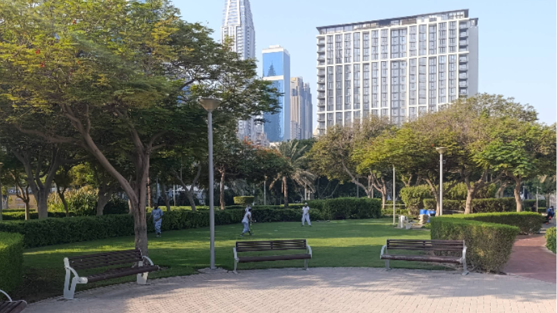 Satwa Park Dubai indoor kids play group area views.
