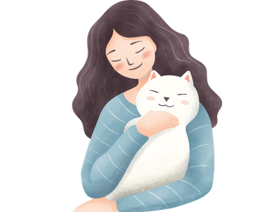 cat caring his mother