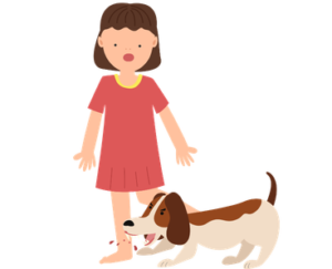dog with owner