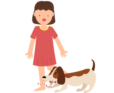 dog with owner