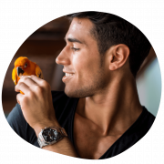 Bird parent wearing a grey tee shirt with a bird on his shoulder after booking pet sitting services in Sharjah Bird parent wearing a grey tee shirt with a bird on his shoulder after booking pet sitting services in Sharjah
